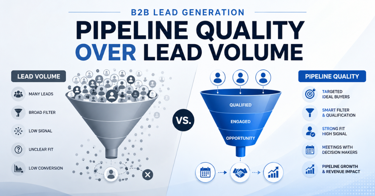 Why B2B Lead Generation Should Be Measured by Pipeline Quality, Not Lead Volume